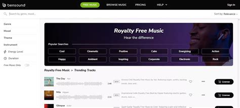 bensound royalty free music|royalty free music rights cleared.